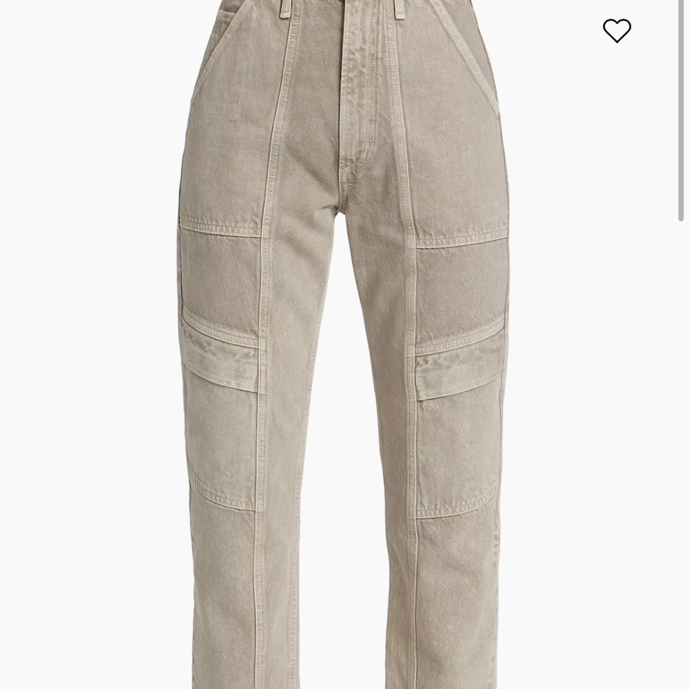 Agolde Cooper High Rise Rigid Straight Cargo Grey/Beige Pants